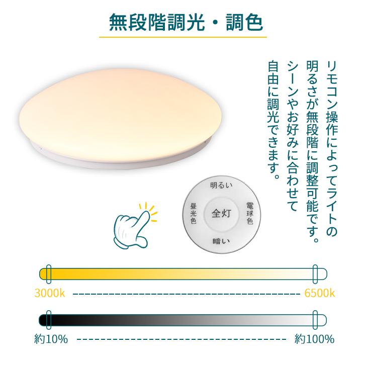 3個セット LED シーリングライト 6畳 30W 調光調色 リモコン付 3個セット LED シーリングライト 6畳 30W 調光調色 リモコン付