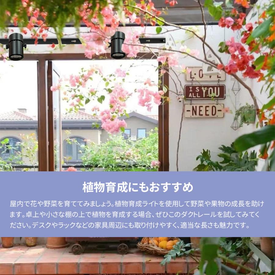10本セット ダクトレール ライティングレール 電線無し コンセント無し 0.65m 連結・延長可能 ライティングバー レールライト 照明器具 スポットライト 直付け型の画像