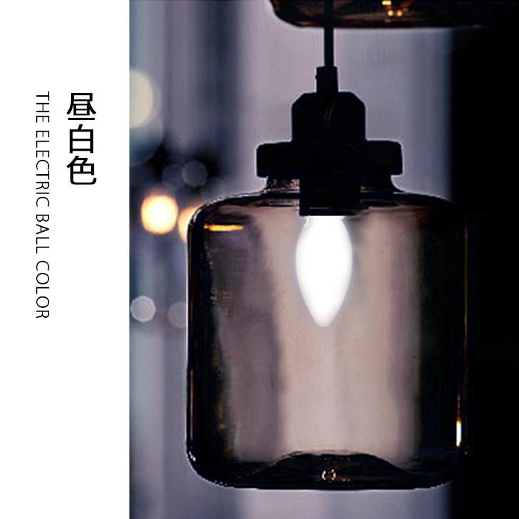 シャンデリア電球 LED E12 E17 40W形 白色フロストカバー インテリア