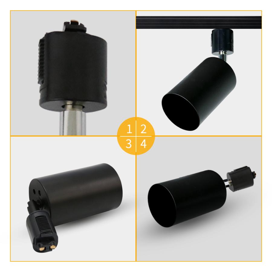 Luxour 【2セット】スポットライト 配線ダクトレール用 E11 ライティングレール レール 器具 照明 LED ビーム電球 50W形 電球色 昼白色|nakaopro|08