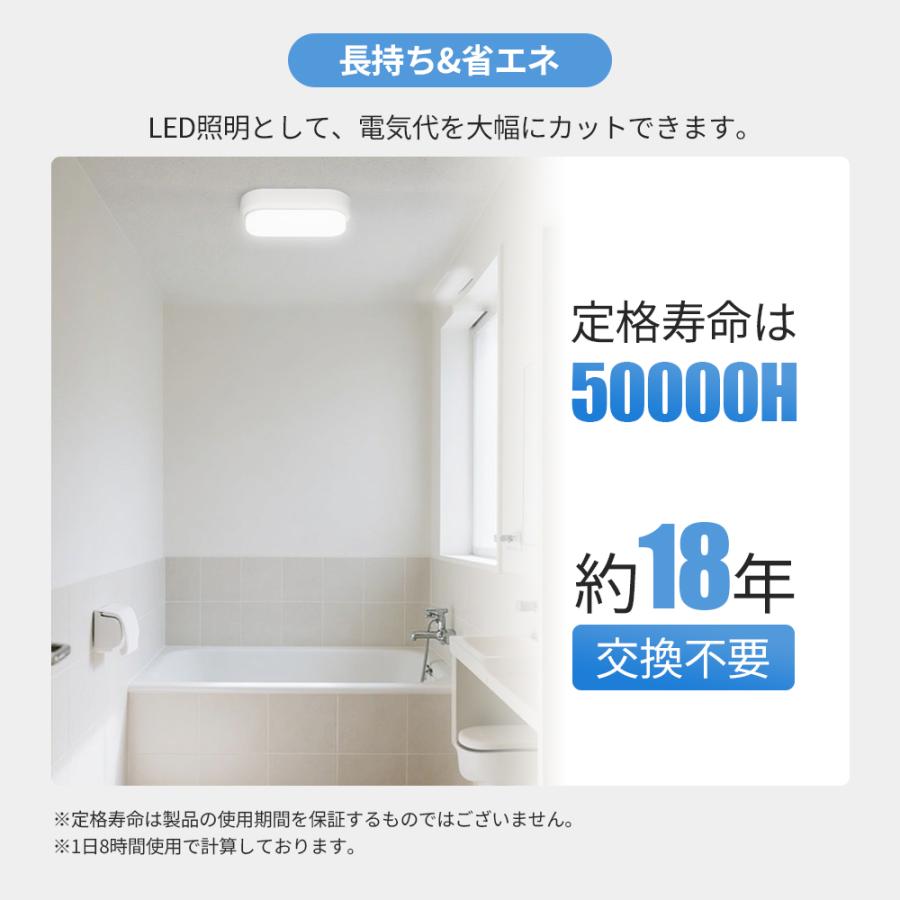 【防水・防湿】浴室照明 LED バスルームライト 12W 18W 浴室灯 LEDポーチ 丸型 ip65 防湿・防水 LEDシーリングライト 6 ...