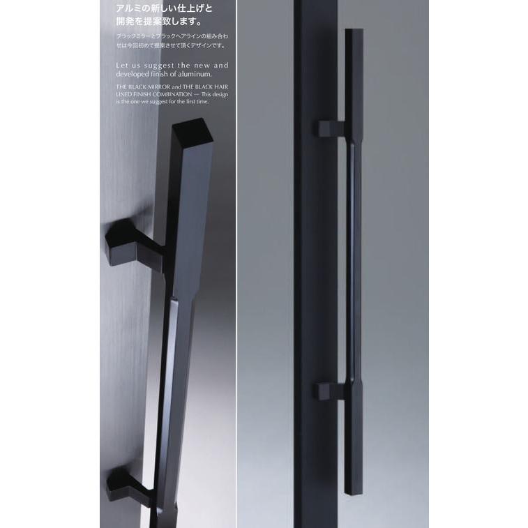 ブラック ハンドル 9 Size1000×700mm オフィス ガラス サイズ スチール ステンレス チューブ ドア フレーム プッシュ