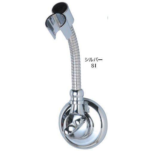 送料無料 吸盤式シャワーヘッドフック（シルバー） : 窓工房 ナカサ