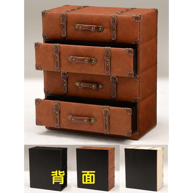 トランクケースチェスト トランク引出し 収納ボックス アンティーク風