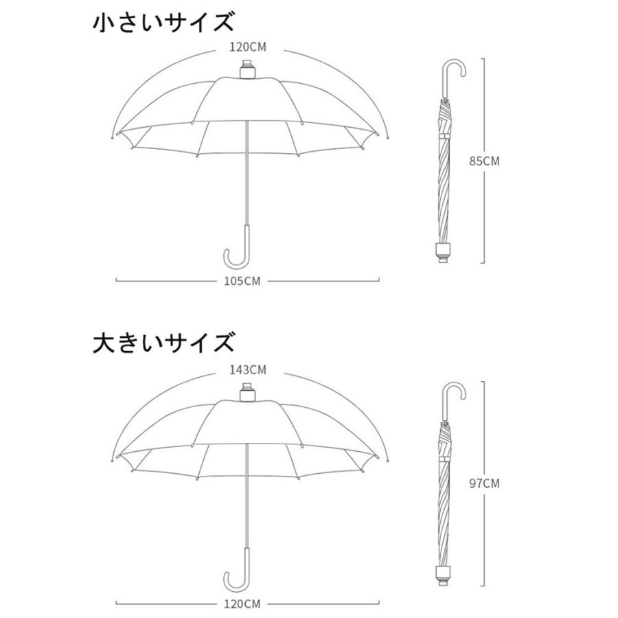 防水ケース付き 傘 長傘 可愛い おしゃれ 雨傘 ジャンプ傘 レディース 風に強い傘 撥水加工 16本骨 シンプル 折れにくい 晴雨兼用｜nakashimasutoar｜10