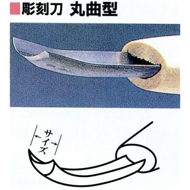 三木章　彫刻刀　丸曲型　７．５ｍｍ｜nakasho