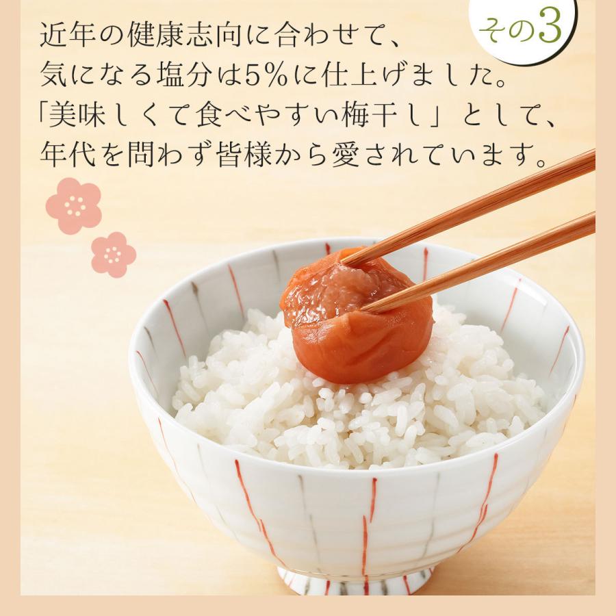 梅干し 父の日 紀州産 南高梅 しらら 1kg (500g×2) 塩分5％ 中田食品 うめぼし 梅干 ギフト プレゼント 和歌山県産｜nakatafoods｜06