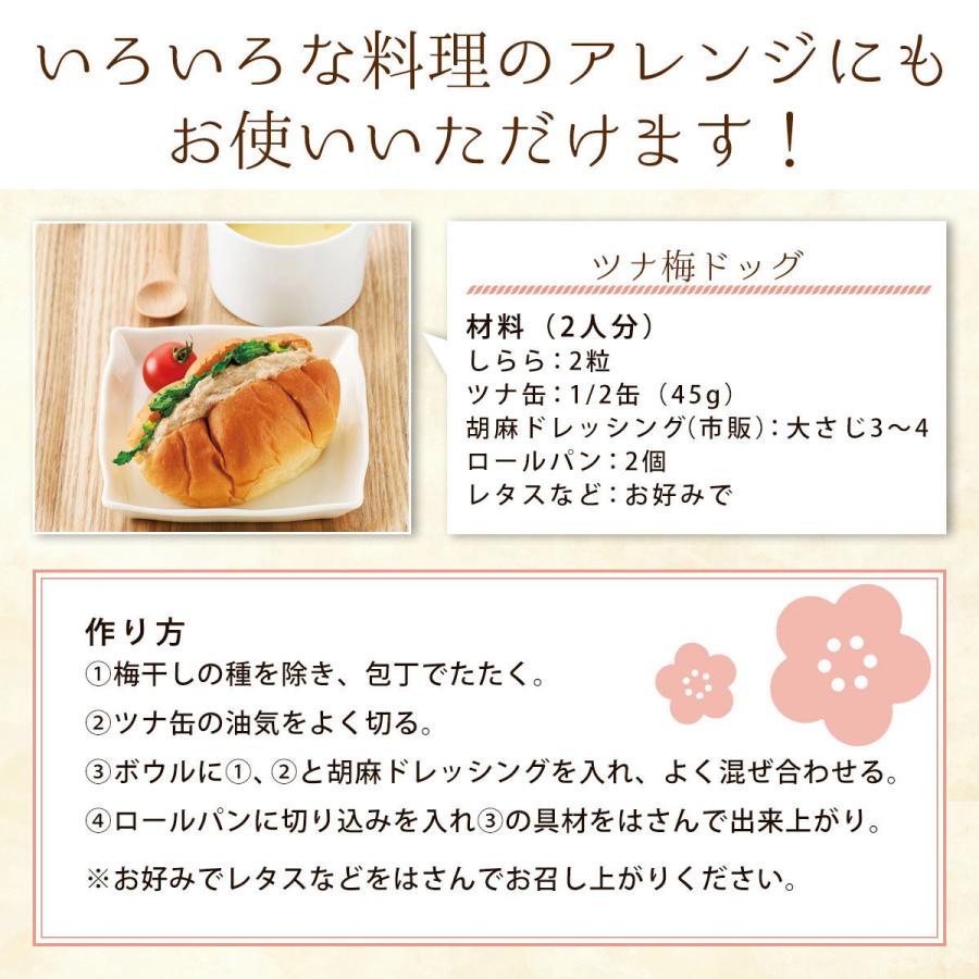 梅干し 父の日 紀州産 南高梅 しらら 400g 塩分5％ 中田食品  減塩 うめぼし 梅干 お試し 手土産 和歌山県産｜nakatafoods｜08