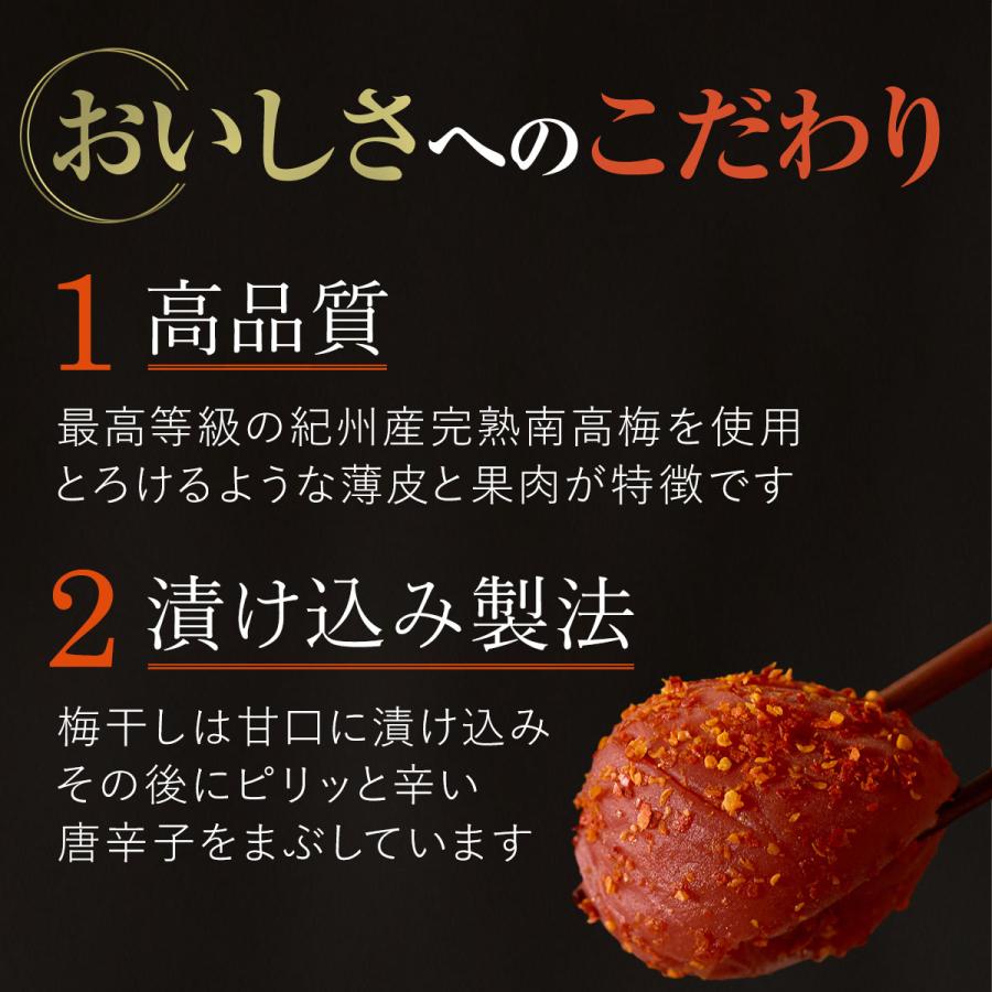中田食品 梅干し 辛子梅 400g ご飯のお供 おつまみ お試し ギフト 紀州
