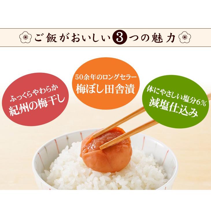 梅干し 梅ぼし田舎漬 減塩仕込み 400g 紀州産 南高梅 中田食品 田舎梅干し うめぼし プレゼント 塩分6% お試し 和歌山県産｜nakatafoods｜03