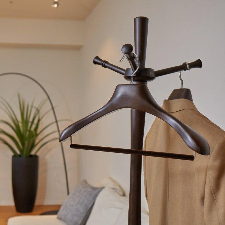NAKATA HANGER AUT-03/メンズスーツハンガー/スモークブラウン NAKATA HANGER AUT-03/メンズスーツハンガー/スモークブラウン