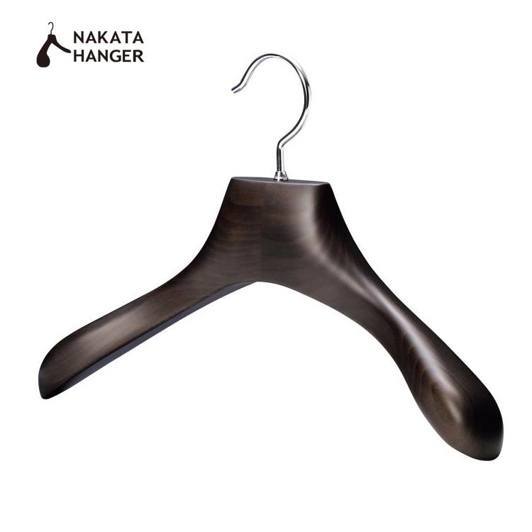 AUT-03W/レディスジャケットハンガー/スモークブラウン【ナカタハンガー 公式/国産木製ハンガー/中田工芸製/中田ハンガー】 | NAKATA HANGER