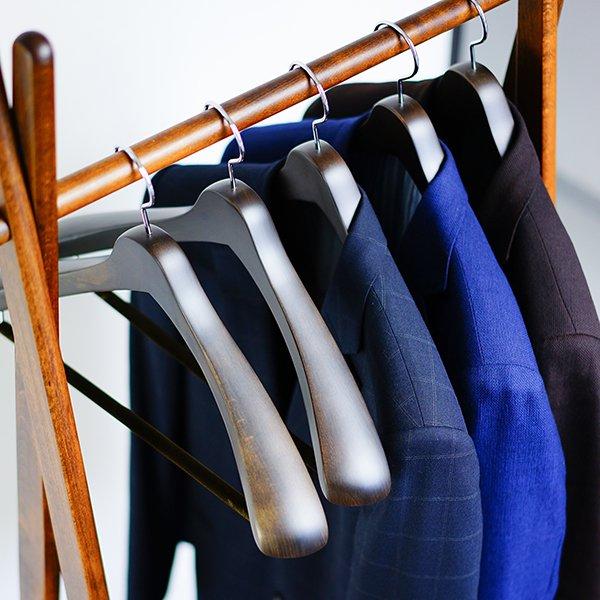 NAKATA HANGER 日本製 木製メンズ スーツハンガー 5本組 NAKATA HANGER 日本製 木製メンズ スーツハンガー 5本組