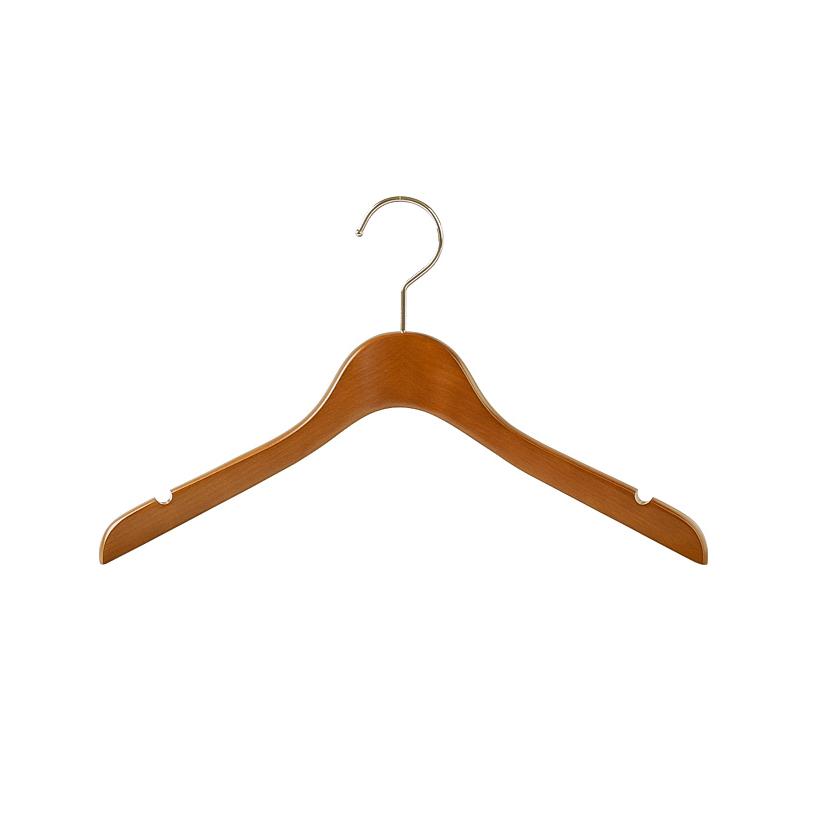 【中田工芸】WR-04-MB/レディスシャツハンガー（2本組）/メープルブラウン【produced by NAKATA HANGER（ナカタハンガー）WARDROBE（ワードローブ）】 | 