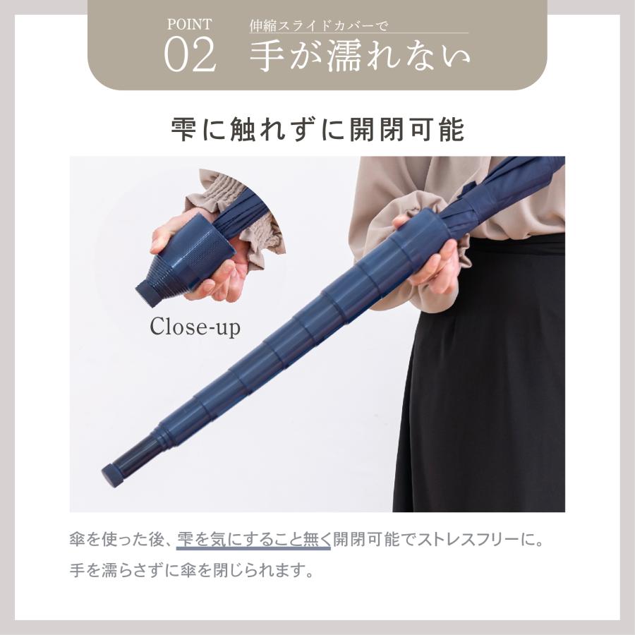 NaturalBasic 傘 長傘 雨傘 カバー付き ぬれないんブレラ 60cm 65cm