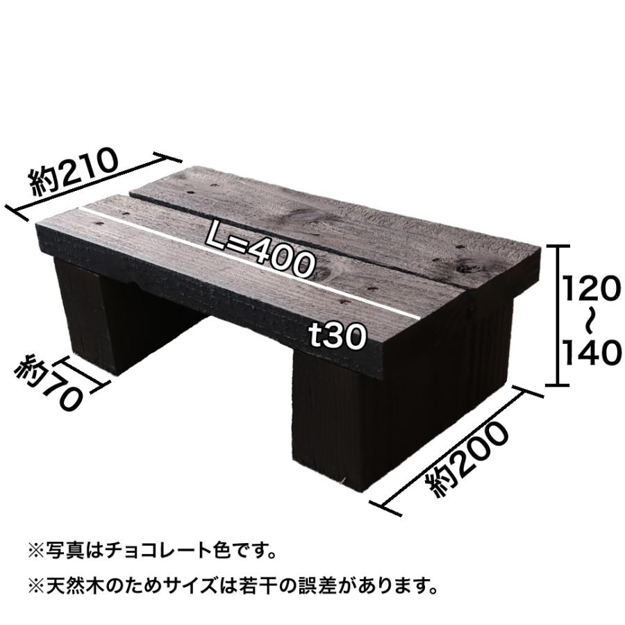 水に強く腐朽に強い！屋外耐朽仕様◎天然木フラワースタンド　目地が水抜き穴代わりにもなりお花快適　訳アリ品＜ロータイプ＞長さ約400mm防腐防蟻処理済 |  | 01