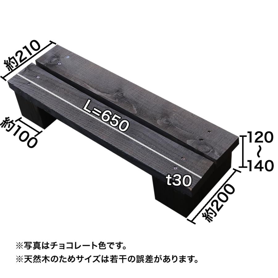 水に強く腐朽に強い！屋外耐朽仕様　天然木フラワースタンド　目地が水抜き穴代わりにもなりお花快適　訳アリ品＜ロータイプ＞長さ約650mm防腐防蟻処理済 |  | 01