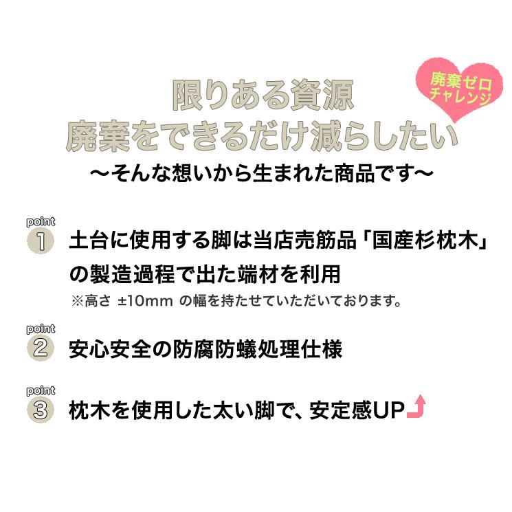水に強く腐朽に強い！屋外耐朽仕様　天然木フラワースタンド　目地が水抜き穴代わりにもなりお花快適　訳アリ品＜ロータイプ＞長さ約650mm防腐防蟻処理済 |  | 02