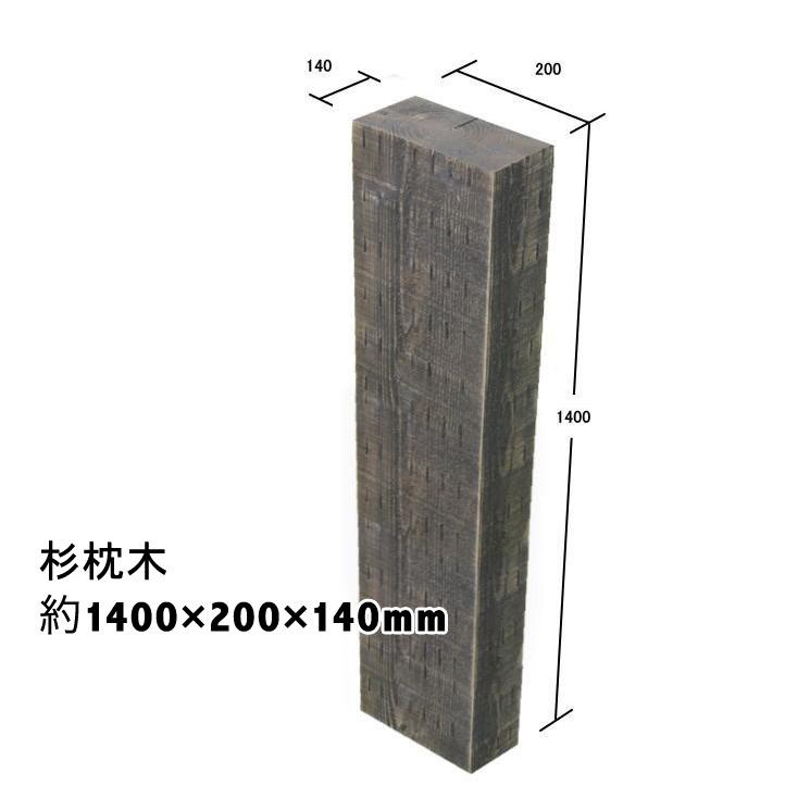 新品なのにアンティーク感たっぷり中古風仕上げ！国産枕木☆白蟻対策済◎約1400×約200×約140 選べる２色【チョコレート/ブラック】安心安全 防腐防蟻処理済　 |  | 01