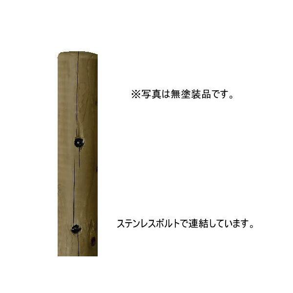 「夢花壇」花壇用連結丸太杭長さ約300mm×φ50mm（5本連結）塗装なしタイプ（防腐防蟻処理品）（ガーデニング/丸太/杭/囲い/仕切り/土留め/国産/杉材）｜nakataniweb｜04