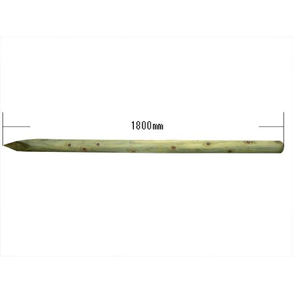 国産 杉 丸太杭 （防腐防蟻処理済） 約1800mm×φ50mm（5本入り）（植栽/樹木支柱/杭/ローリング/丸棒杭/公園/ACQ/木材/木/公共/植木支柱/造園） |  | 01