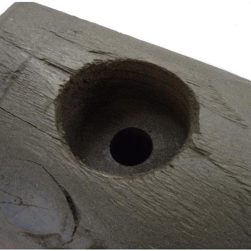 カーストッパー（国産杉材・防腐防蟻処理済品）幅約600×高さ約90×奥行約120（２本セット）（駐車場/木製/車止め/国産/杉/ACQ/エコ/丸棒/オリジナル） |  | 04