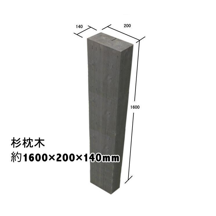 見栄え抜群！国産枕木　白アリ対策済　設置するなら天然木！約1600×約200×約140　選べる２色（チョコレート/ブラック）安心安全 防腐防蟻処理済品 |  | 01