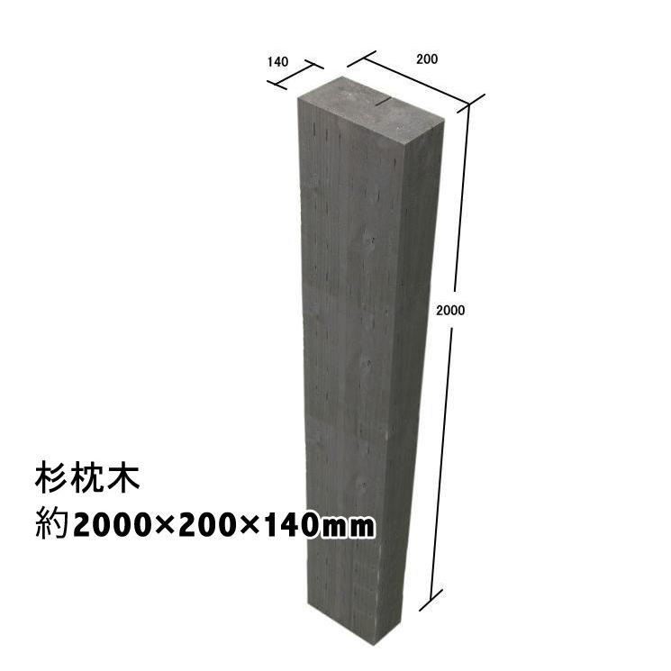 見栄え抜群！国産枕木☆白アリ対策済◎設置するなら天然木！約2000×約200×約140　選べる２色【チョコレート/ブラック】安心安全 防腐防蟻処理済品 |  | 01