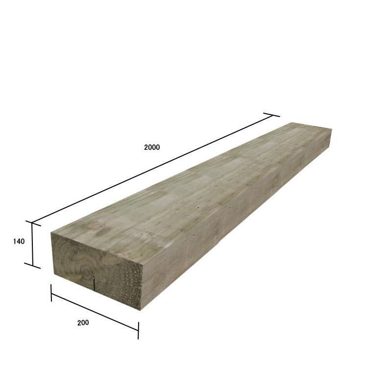 枕木　ナチュラル仕上げ　約2000×約200×約140　（枕木/アプローチ/花壇/車止/土留/縁石/菜園/花壇/枠/階段/ステップ/敷石/縁木） |  | 01