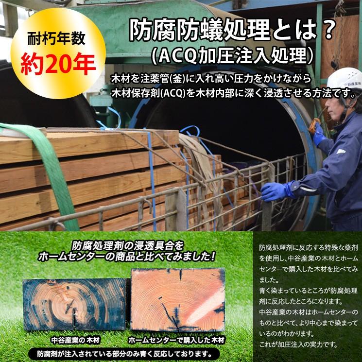 ウッドデッキ用ステップ　（階段）W700mm　H450mm（国内産杉材）（防腐防蟻処理済）10年以上の高耐久 |  | 03