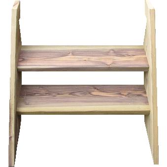 ウッドデッキ用ステップ　（階段）W700mm　H450mm（国内産杉材）（防腐防蟻処理済）10年以上の高耐久 |  | 05