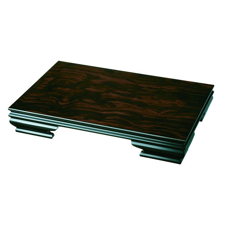 飾り棚 黒檀調 三段 飾り台 敷板 和風 フラワーベース 新築祝 花瓶