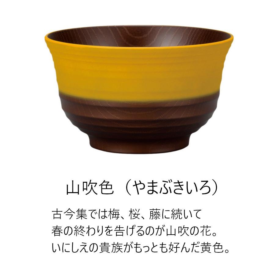 山中塗 日本制 食洗器対応 レンジ対応 日本伝統色 羽反塗分丼（全10