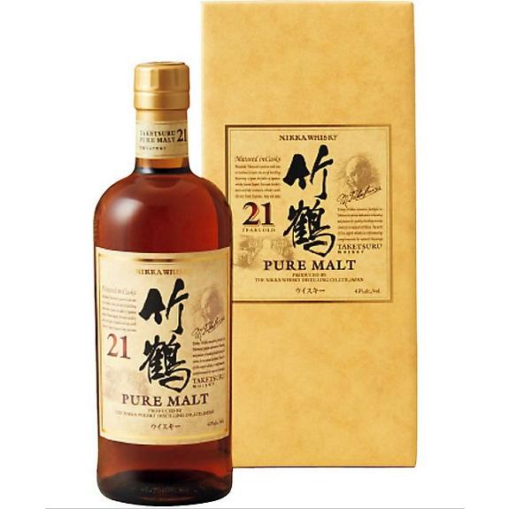 竹鶴 21年 ピュアモルトウイスキー 700ml ギフトボックス入り