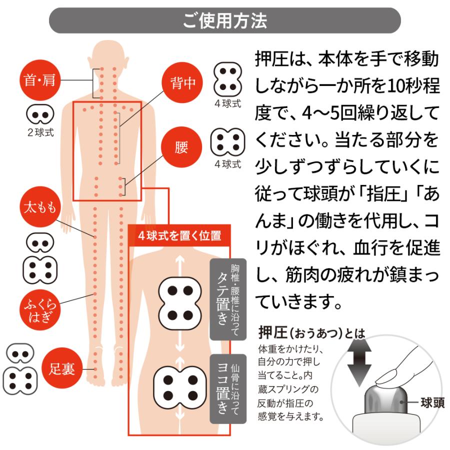 中山式 中山式快癒器 2球 4球 セット メーカー公式 指圧 ほぐし 首 肩