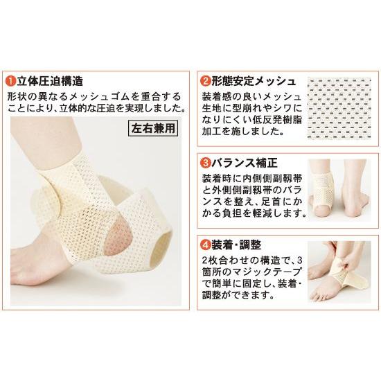 中山式 足首用医学固定帯メッシュ 日本製 医療メーカー 公式 足首