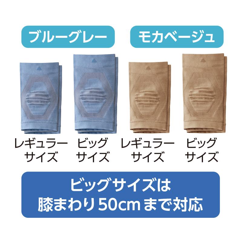 ズレにくい膝楽いきいきサポーター 2枚組 ビッグサイズ ひざ 薄手 薄型