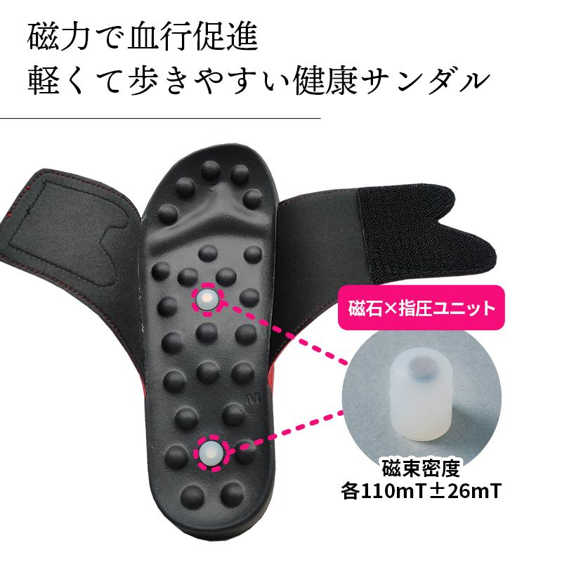 健康サンダル シリコンマグ プラス 医療機器 磁石 磁気 血行促進 指圧