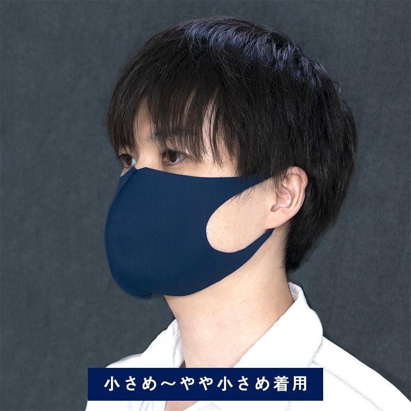 日本製 カラーマスク マスク 紫外線 スポーツ 二重マスク ベージュ ネイビー ブラック 擦れにくい 大きい 中山式 立体ストレッチマスク（5枚組）｜nakayama-shiki｜12