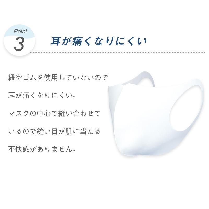 日本製 カラーマスク マスク 紫外線 スポーツ 二重マスク ベージュ ネイビー ブラック 擦れにくい 大きい 中山式 立体ストレッチマスク（5枚組）｜nakayama-shiki｜06