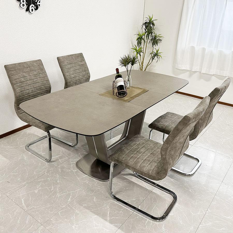 新品】セラミック ダイニングテーブルセット 幅140cm-180cm 伸長 新品】セラミック ダイニングテーブルセット 幅140cm-180cm 伸長