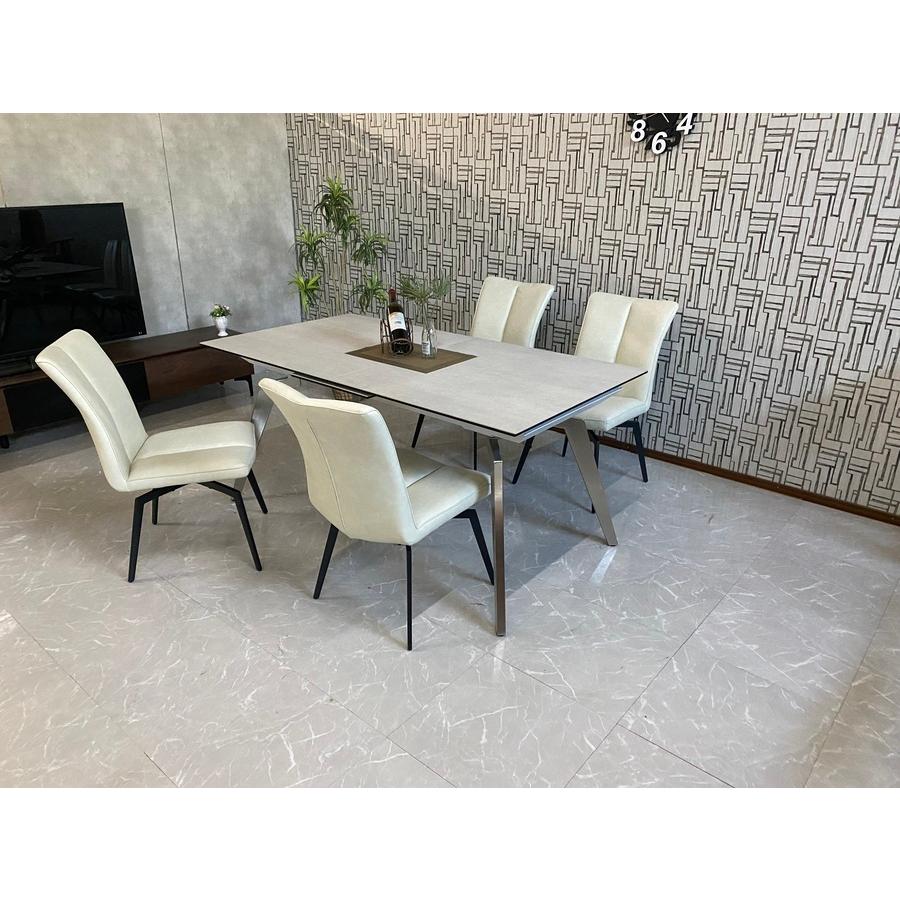 新品】セラミック ダイニングセット 幅160cm-200cm 伸長式 4人 新品】セラミック ダイニングセット 幅160cm-200cm 伸長式 4人