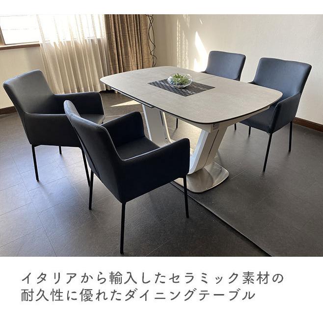 新品】セラミック ダイニング テーブルセット 4人掛け 幅140cm 新品】セラミック ダイニング テーブルセット 4人掛け 幅140cm