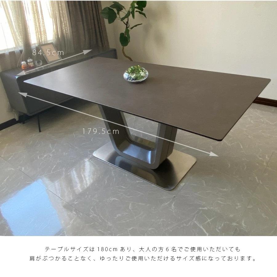 新春セール 【新品】セラミック ダイニング テーブル 幅180cm 4人掛け 6人掛け スペイン産 セラミックトップ 食卓テーブル バロッグWH/GY ※送料無料※ 【XUR1066579415】(38220円)