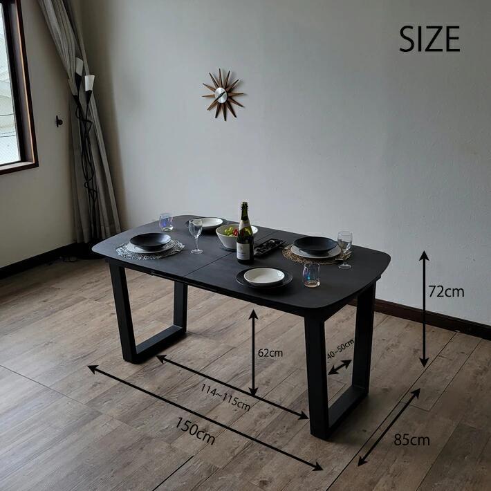 アウトレット セラミック ダイニングテーブル 幅150cm-190cm 伸長式 伸縮 テーブル おしゃれ 訳アリ フリード2 送料無料 60417B｜nakayama6223｜09