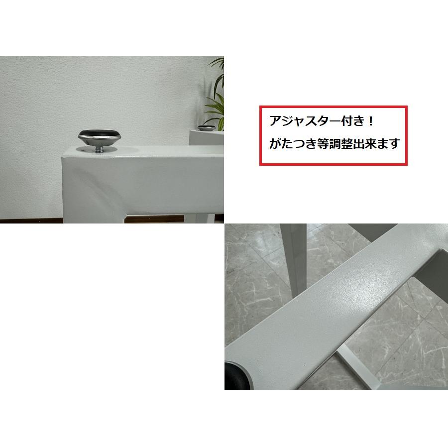 一枚板用脚 ダイニングテーブル脚 ホワイト 白 アジャスター付き 一枚板用脚 ダイニングテーブル脚 ホワイト 白 アジャスター付き