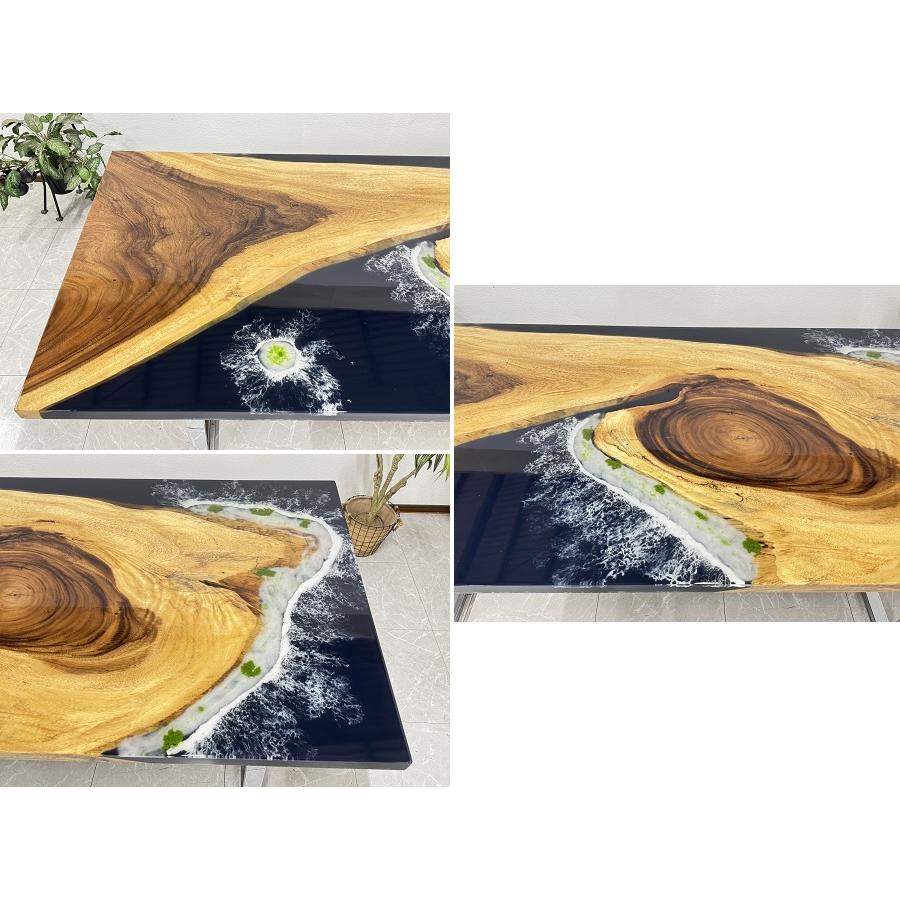 レジンテーブル ダイニングテーブル レジンアート 幅200cm 海