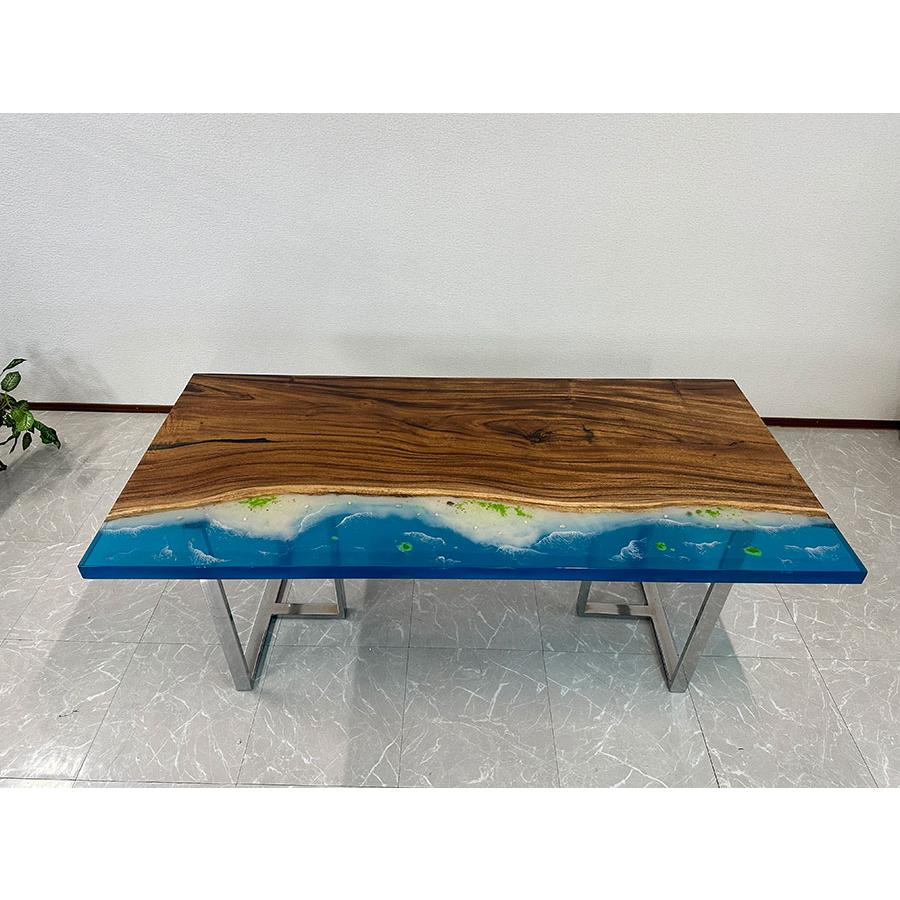 レジンテーブル ダイニングテーブル 幅180cm 蓄光 夜光 海 海岸 レジンテーブル ダイニングテーブル 幅180cm 蓄光 夜光 海 海岸