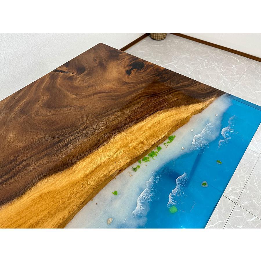 レジンテーブル ダイニングテーブル 幅180cm 蓄光 夜光 海 海岸 レジンテーブル ダイニングテーブル 幅180cm 蓄光 夜光 海 海岸