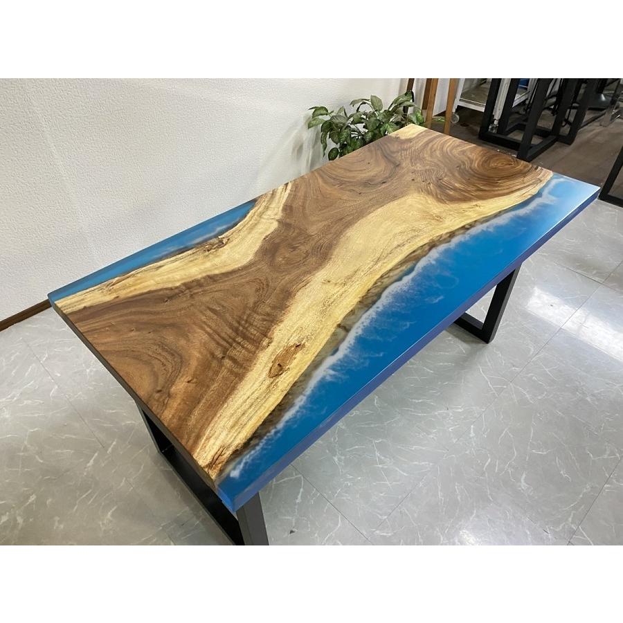 レジンテーブル ダイニングテーブル 海岸線 幅160cm 天厚5cm レジンテーブル ダイニングテーブル 海岸線 幅160cm 天厚5cm
